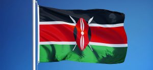 Kenya flag waving