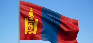 Mongolia flag waving